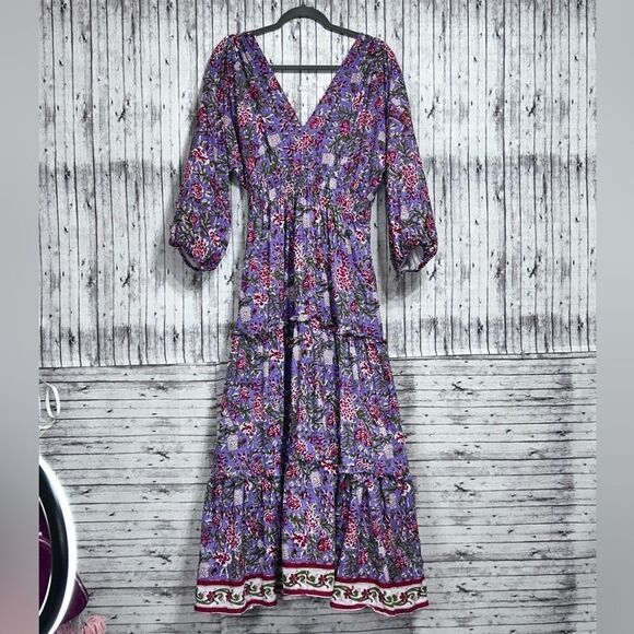 Perry Walker Collective Purple Haze Boho Tiered Maxi Dress - Picture 9 of 10